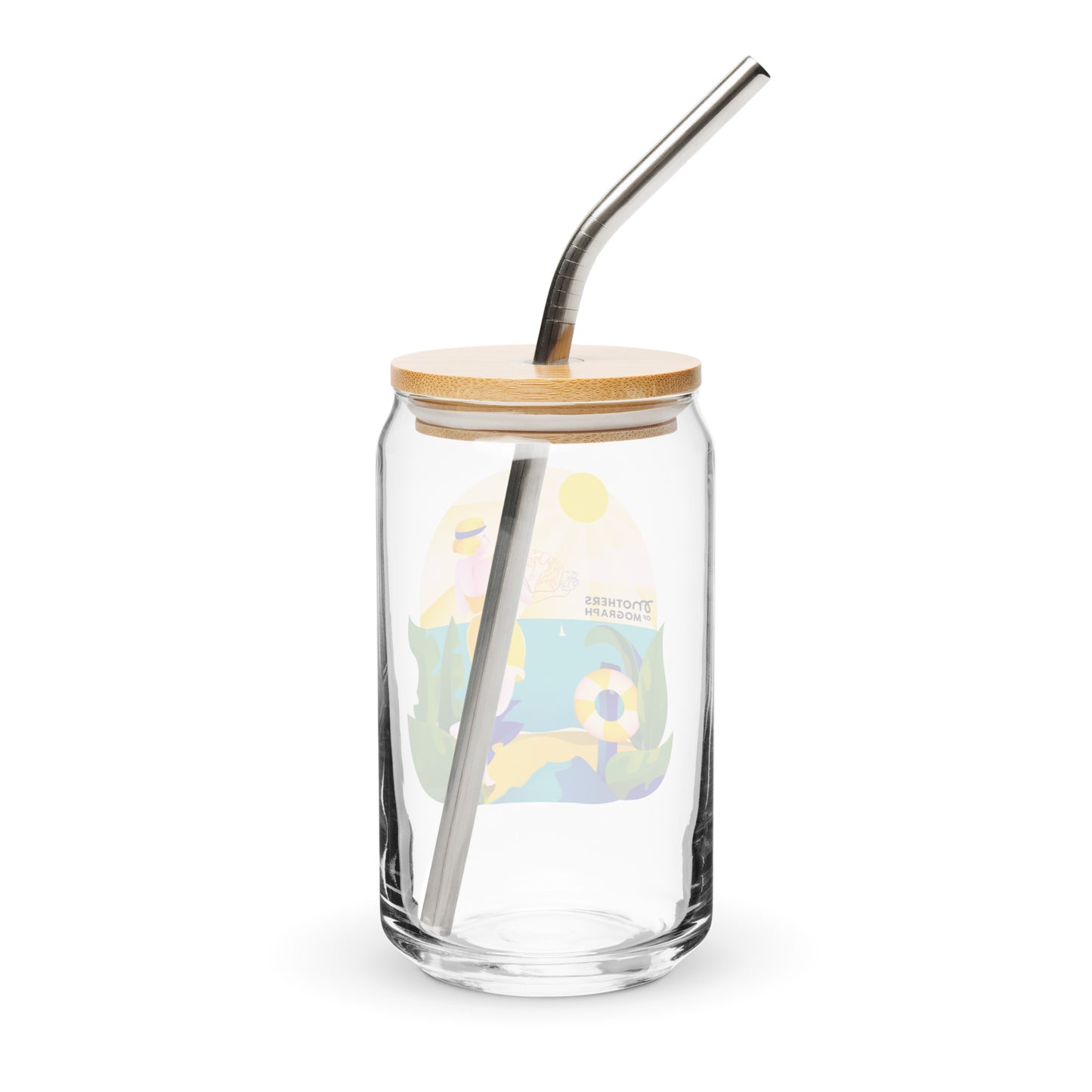 Summer Vibes Glass with Straw